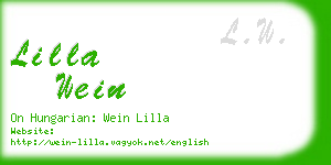 lilla wein business card